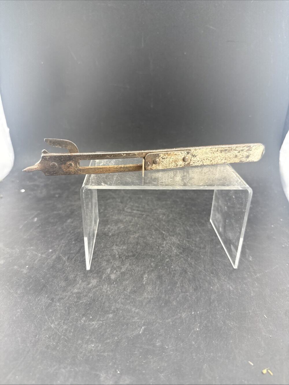 Vintage Woods Can Opener Antique 1901 Double Patent Date Sliding Bar Tool Vtg